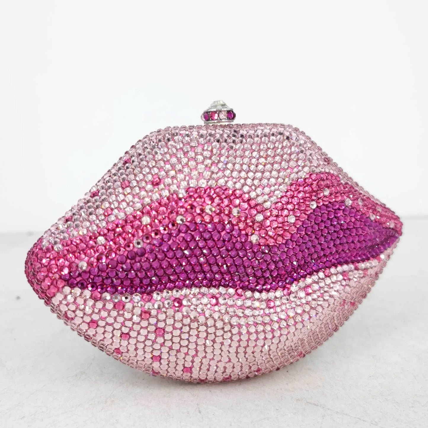 Diamond Crystal Lip Evening Handbag