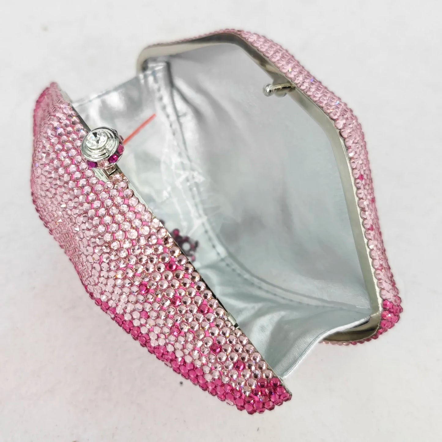 Diamond Crystal Lip Evening Handbag