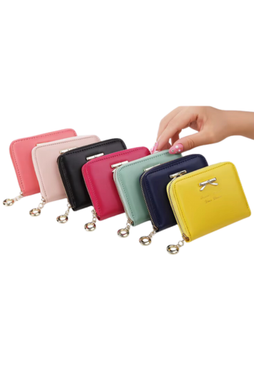 Bifold PU Leather Coin Pouch Wallet