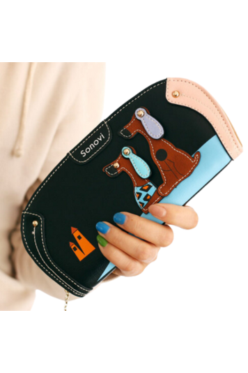 Cartoon Dog Zip Wallet