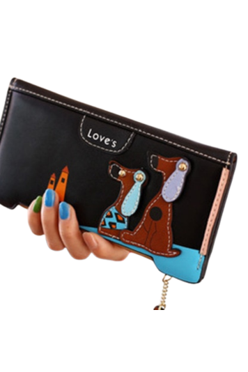 Cartoon Dog Zip Wallet