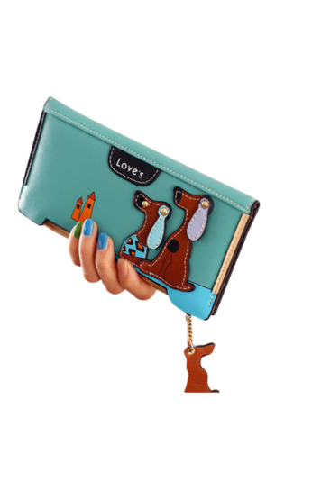 Cartoon Dog Zip Wallet