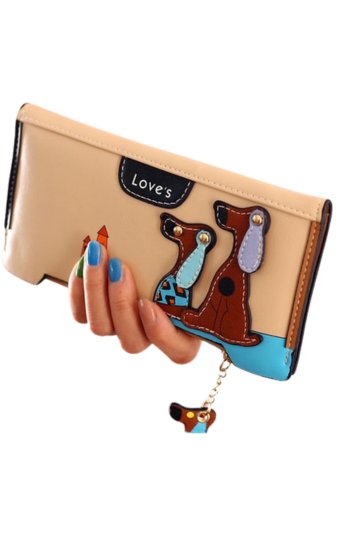 Cartoon Dog Zip Wallet