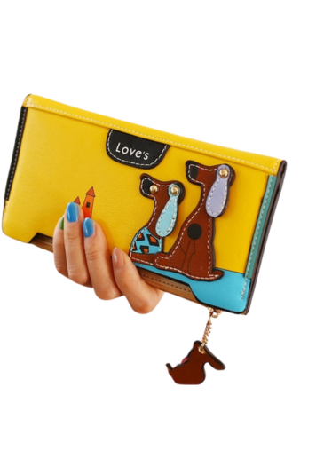 Cartoon Dog Zip Wallet