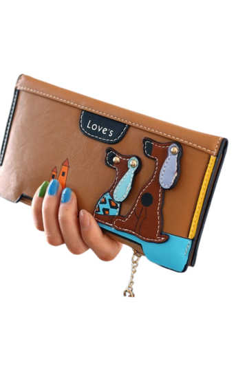 Cartoon Dog Zip Wallet