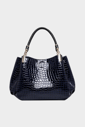 Crocodile Print PU Leather Handbag