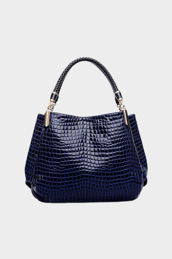 Crocodile Print PU Leather Handbag