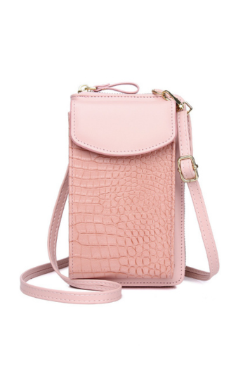 Crocodile Print PU Leather Mobile Phone Bag Handbag