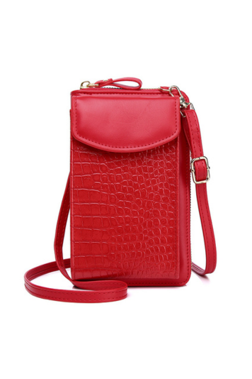 Crocodile Print PU Leather Mobile Phone Bag Handbag