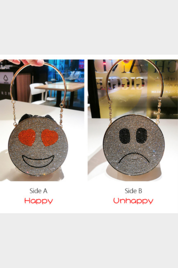 Diamond Emoji Face Handbag