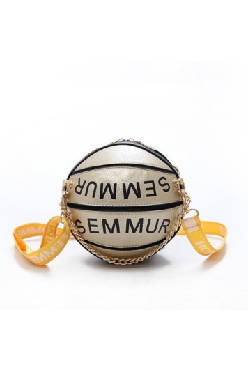 Letter Chain Basketball Bag Handbag