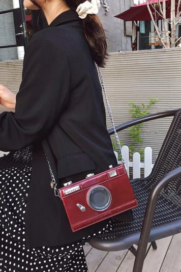 PU Leather Camera Handbag