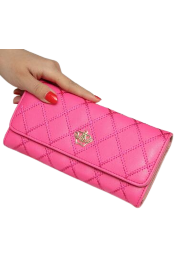 PU Leather Metal Crown Wallet