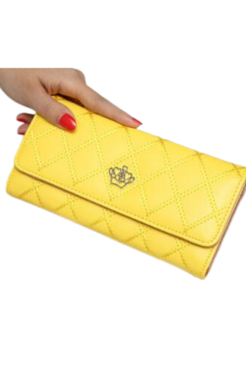 PU Leather Metal Crown Wallet