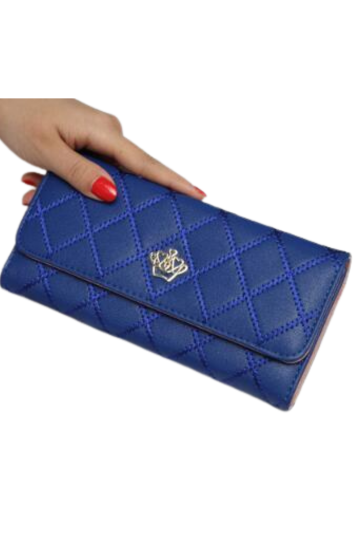 PU Leather Metal Crown Wallet