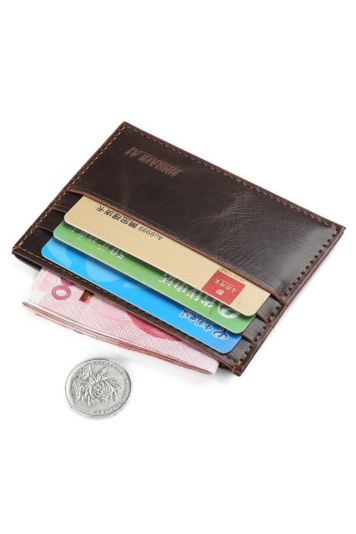 PU Leather Vintage Retro Texture Card Holder Wallet