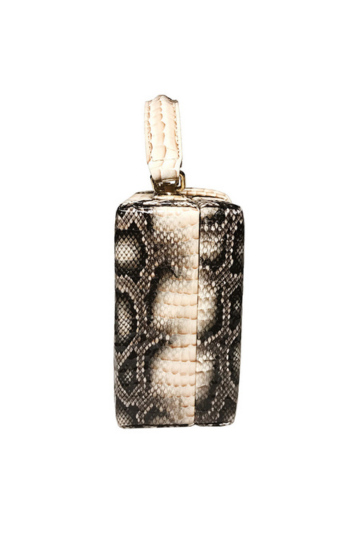 Snake Print Box Handbag