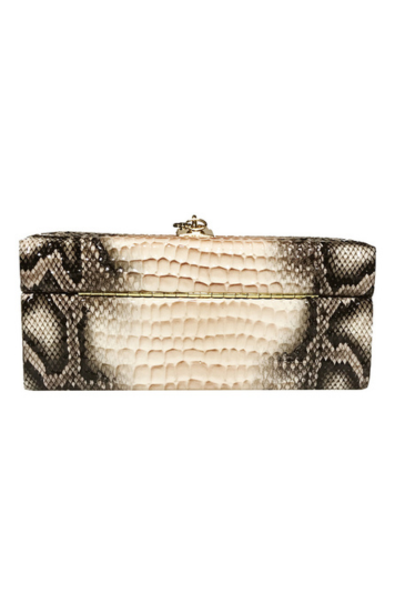 Snake Print Box Handbag