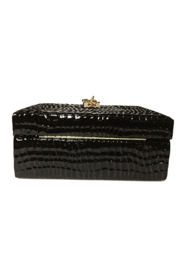 Snake Print Box Handbag